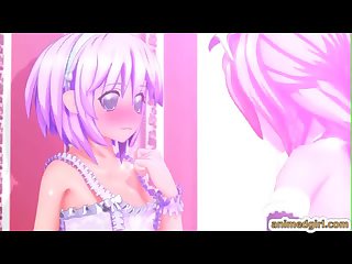 3D hentai shemale handjob and sucking tranny stiff cock