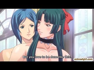 Trio shemale anime bigboobs threesome fucked