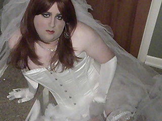 Crossdresser bride with Vibrator