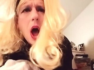 Sissy Crossdresser Annette takes a rough BBC pounding.